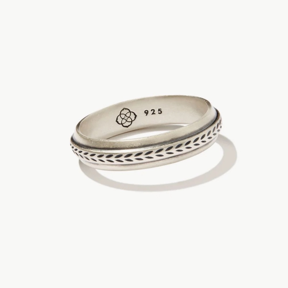 Hicks Band Ring in Oxidized Sterling Silver